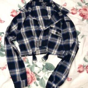 Shein plaid crop top